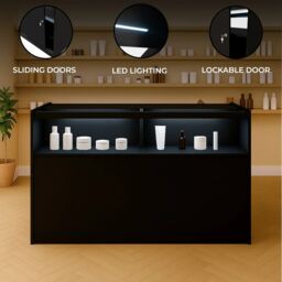 Monstershop LED Retail Shop Counter B1500 - Black - thumbnail 2