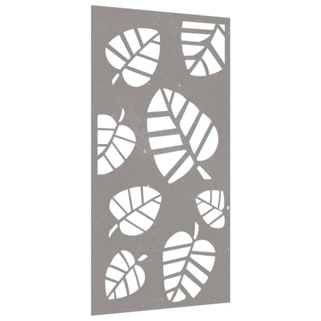 Berkfield Home Garden Wall Decoration 105x55 cm Corten Steel Leaf Design in Brown - image 1