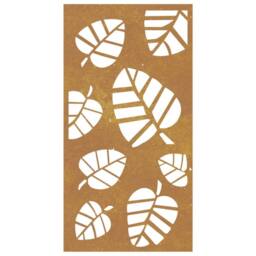 Berkfield Home Garden Wall Decoration 105x55 cm Corten Steel Leaf Design in Brown - thumbnail 4