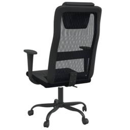 Berkfield Home Office Chair Black Mesh Fabric & Faux Leather - thumbnail 5