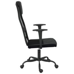 Berkfield Home Office Chair Black Mesh Fabric & Faux Leather - thumbnail 4