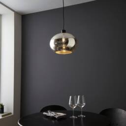 First Choice Lighting Candra - Black with Chrome Bubbled Mercury Glass Pendant Light in Silver - thumbnail 7