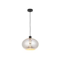 First Choice Lighting Candra - Black with Chrome Bubbled Mercury Glass Pendant Light in Silver - thumbnail 5