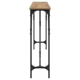 Berkfield Home Console Table Artisan Oak 180x23x75 cm Engineered Wood in Brown - Size: 180 x 23 x 75 cm - thumbnail 5