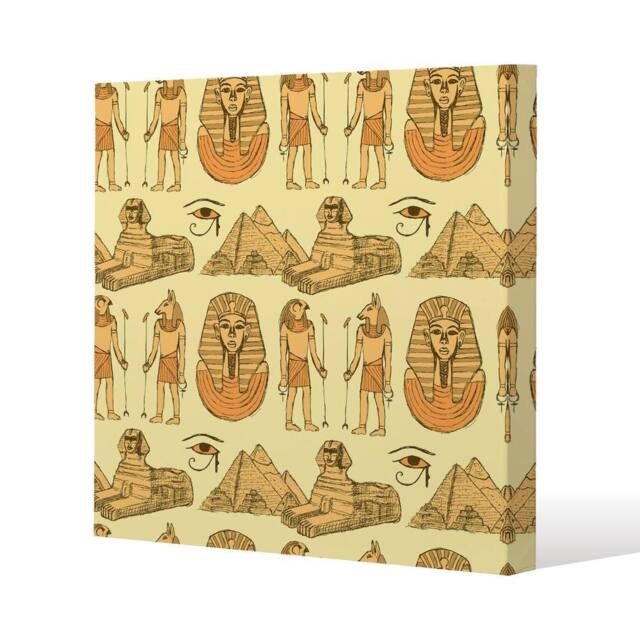 Benjamin Tate Design Egyptians & Sphinx (Canvas Print) / 77 x 77 x 4cm in Natural - Size: 77 x 77 x 4 cm - image 1