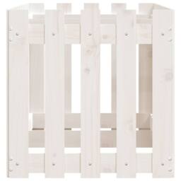 Berkfield Home Garden Raised Bed with Fence Design White 150x50x50 cm Solid Wood Pine - Size: 150 x 50 x 50 cm - thumbnail 6