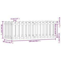 Berkfield Home Garden Raised Bed with Fence Design White 150x50x50 cm Solid Wood Pine - Size: 150 x 50 x 50 cm - thumbnail 9