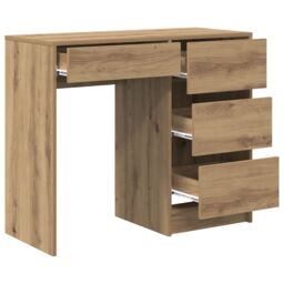Berkfield Home Brown Writing Desk Artisan oak Engineered wood Compact Storage - thumbnail 4