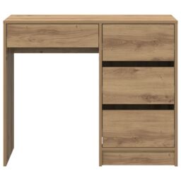 Berkfield Home Brown Writing Desk Artisan oak Engineered wood Compact Storage - thumbnail 5