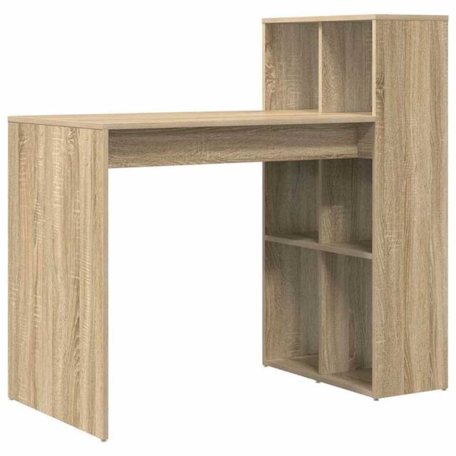 Berkfield Home Computer Desk Sonoma oak Engineered wood Medium Computer Desk in Light Tan - image 1
