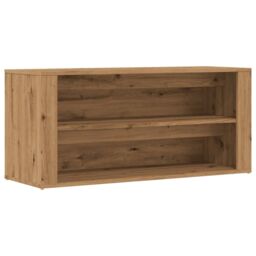 Berkfield Home Shoe Bench Artisan Oak 100x35x45 cm Engineered Wood in Brown - Size: 100 x 35 x 45 cm - thumbnail 2