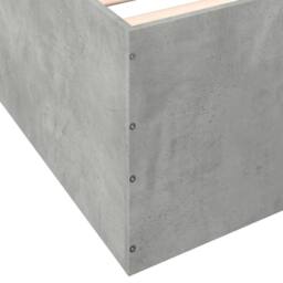Berkfield Home Modern Bed Frame without Mattress Concrete Grey 90x190 cm Single - thumbnail 8