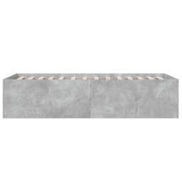 Berkfield Home Modern Bed Frame without Mattress Concrete Grey 90x190 cm Single - thumbnail 5