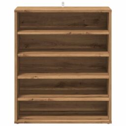 Berkfield Home Shoe Cabinet Artisan Oak 60x35x70 cm Engineered Wood in Brown - Size: 60 x 35 x 70 cm - thumbnail 5