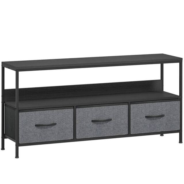 VOGREX Black Industrial Vintage Metal TV Storage Cabinet in Grey - image 1