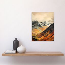 "Artery8 Ben Nevis In Glen Scotland Landscape Watercolour Painting Unframed Wall Art Print Poster Home Decor Premium - Size: W12"" x H16""" - thumbnail 4