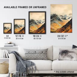 "Artery8 Ben Nevis In Glen Scotland Landscape Watercolour Painting Unframed Wall Art Print Poster Home Decor Premium - Size: W12"" x H16""" - thumbnail 3