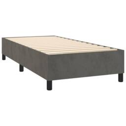Berkfield Home Bed Frame without Mattress Dark Grey Single Velvet (UK/IE/FI/NO only) - thumbnail 4