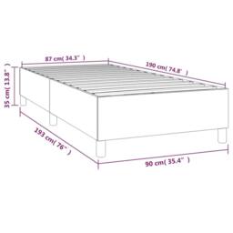 Berkfield Home Bed Frame without Mattress Dark Grey Single Velvet (UK/IE/FI/NO only) - thumbnail 9