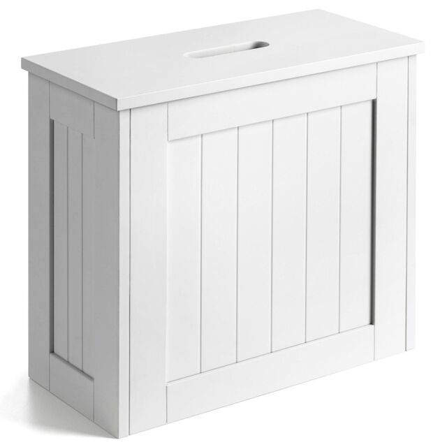 Christow Bathroom Tidy Box Toilet Roll Cleaning Product Small Storage Unit White - image 1