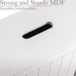 Christow Bathroom Tidy Box Toilet Roll Cleaning Product Small Storage Unit White - thumbnail 3