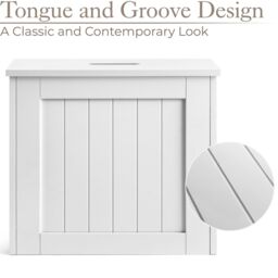 Christow Bathroom Tidy Box Toilet Roll Cleaning Product Small Storage Unit White - thumbnail 4
