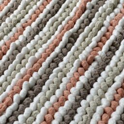 Allure Bath Fashions Striped Chunky Bobble Pedestal Mat in Pale Pink - thumbnail 2