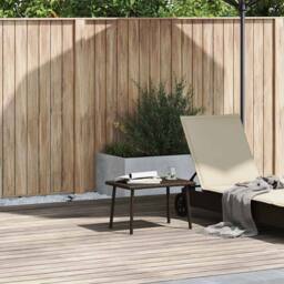 Berkfield Home Garden Coffee Table Rectangular Brown 60x40x37 cm Poly Rattan - Size: 60 x 40 x 37 cm - thumbnail 2