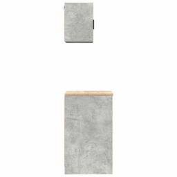 Berkfield Home Garage Cabinets 2 pcs Concrete Grey Engineered Wood - thumbnail 9