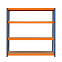 Monstershop S-Rax 4 Shelf Racking - 180cm x 180cm x 60cm in Blue - Size: 180 cm x 180 cm x 60 cm - thumbnail 3