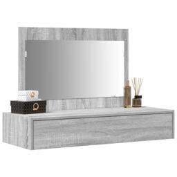 Berkfield Home Wall Hanging Dressing Table Grey Sonoma 100x40x70 cm - Size: 100 x 40 x 70 cm - thumbnail 3