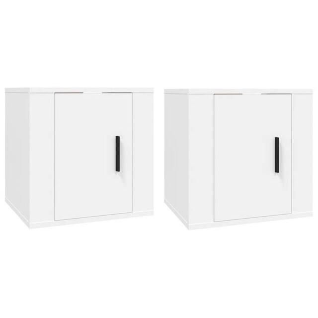 Berkfield Home Wall Mounted TV Cabinets 2 pcs White 40x34.5x40 cm - image 1