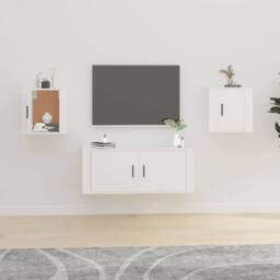 Berkfield Home Wall Mounted TV Cabinets 2 pcs White 40x34.5x40 cm - thumbnail 2