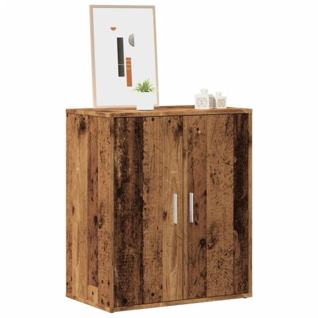 Berkfield Home Shoe Cabinet Old Wood 60x35x70 cm Engineered Wood in Brown - Size: 60 x 35 x 70 cm - image 1