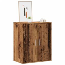 Berkfield Home Shoe Cabinet Old Wood 60x35x70 cm Engineered Wood in Brown - Size: 60 x 35 x 70 cm - thumbnail 1
