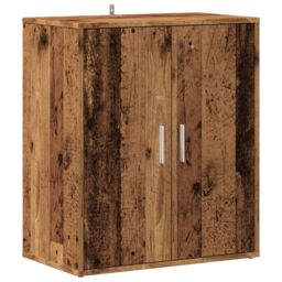 Berkfield Home Shoe Cabinet Old Wood 60x35x70 cm Engineered Wood in Brown - Size: 60 x 35 x 70 cm - thumbnail 2