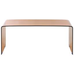 Wyld and Coco Modena Brown Tempered Glass Coffee Table 100 x 50 cm - thumbnail 3