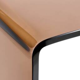 Wyld and Coco Modena Brown Tempered Glass Coffee Table 100 x 50 cm - thumbnail 5