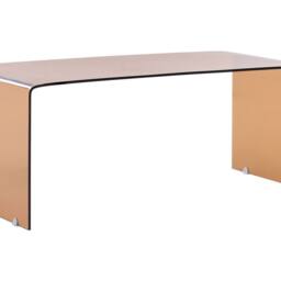 Wyld and Coco Modena Brown Tempered Glass Coffee Table 100 x 50 cm - thumbnail 2