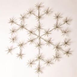 Shatchi 64Cm Starburst Snowflake Shape Silhouette with 300 Warm White LEDs Twinkling Micro LED Lights Christmas Display in Yellow - thumbnail 2