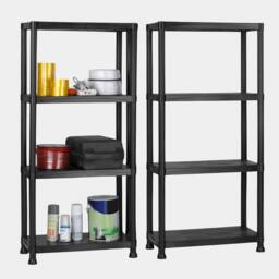 VonHaus 4 Tier Garage Shelving Units in Black - thumbnail 9