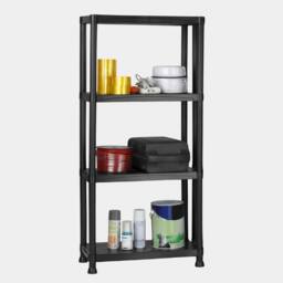 VonHaus 4 Tier Garage Shelving Units in Black - thumbnail 8