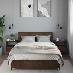 Berkfield Home Wall-mounted Bedside Cabinets 2 pcs Brown Oak 40x31x39.5 cm - thumbnail 3