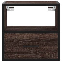 Berkfield Home Wall-mounted Bedside Cabinets 2 pcs Brown Oak 40x31x39.5 cm - thumbnail 5