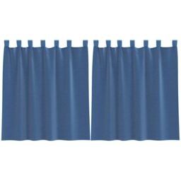 Berkfield Home Voile Curtains with Rod Pockets 2 pcs Royal Blue - thumbnail 2