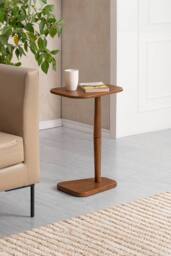 MH London Alina Side Table Solid Wood Bedside Table for Living Room & Bedroom in Walnut - thumbnail 7