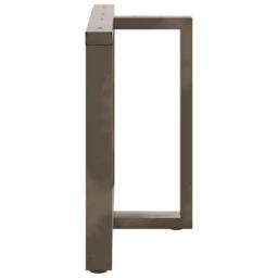Berkfield Home Dining Table Legs T-Shaped¬†2 pcs Natural Steel 100x35x(72-73) cm Steel in Black - thumbnail 4