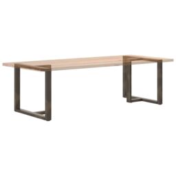 Berkfield Home Dining Table Legs T-Shaped¬†2 pcs Natural Steel 100x35x(72-73) cm Steel in Black - thumbnail 8