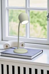 Kreafunk Ellie Lamp with Wireless Charger & Bluetooth Speaker - Dusty Olive - thumbnail 3