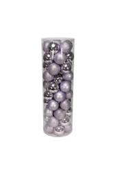 KDMD 48 Lilac Baubles in MattShiny & Glitter Finish 10cm - thumbnail 2